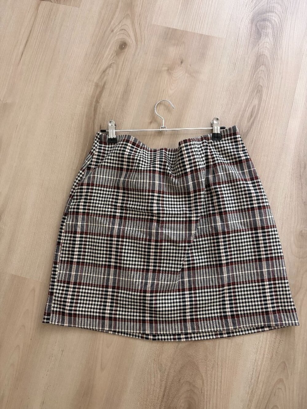 H&M Lined Plaid Mini Skirt Size 10